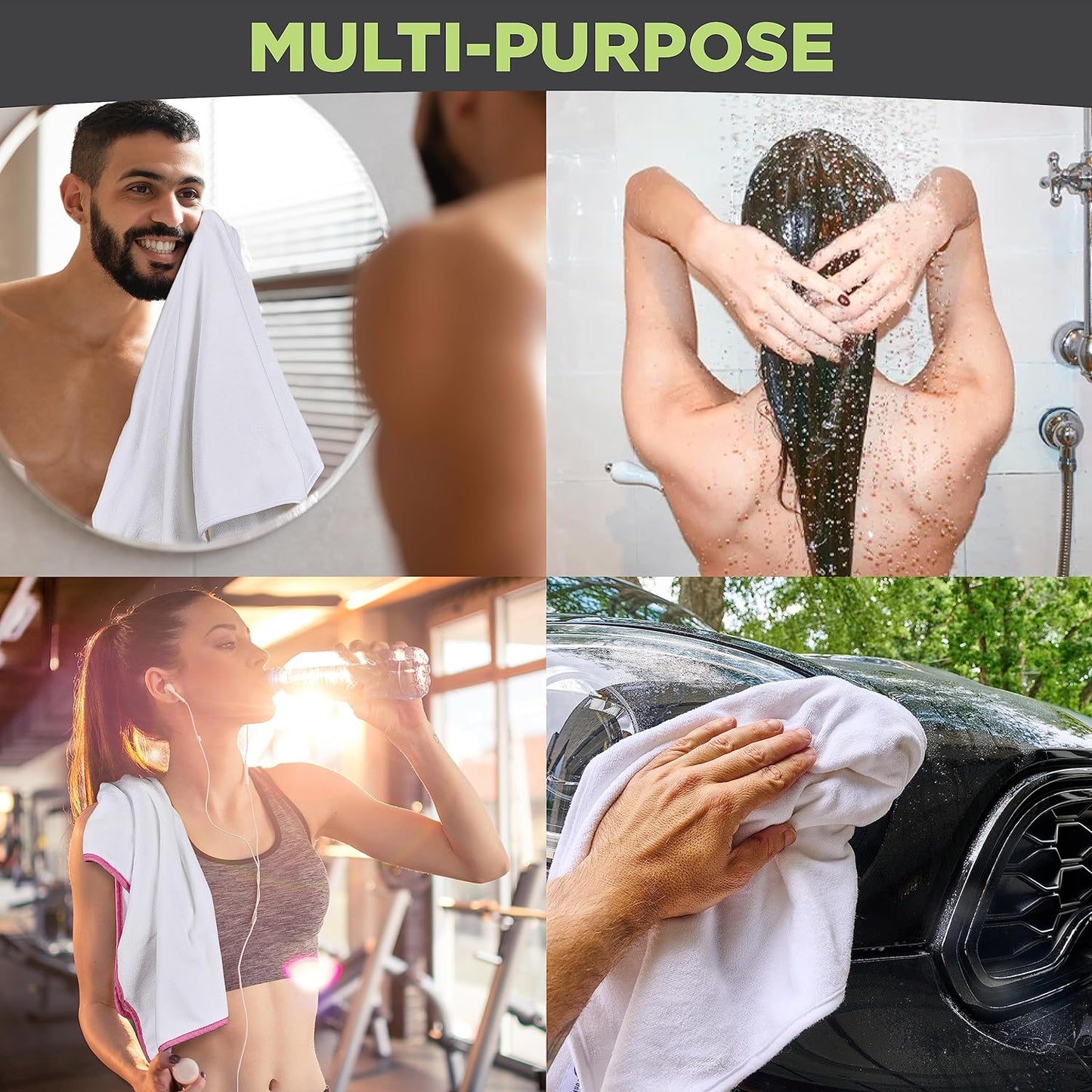 Fushay Premium Microfiber Towels 5 Pack - Ideal for Professionals