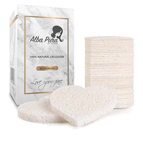 Compressed Facial Sponges for Sensitive Skin 40 count |  Alba Pura by Fushay