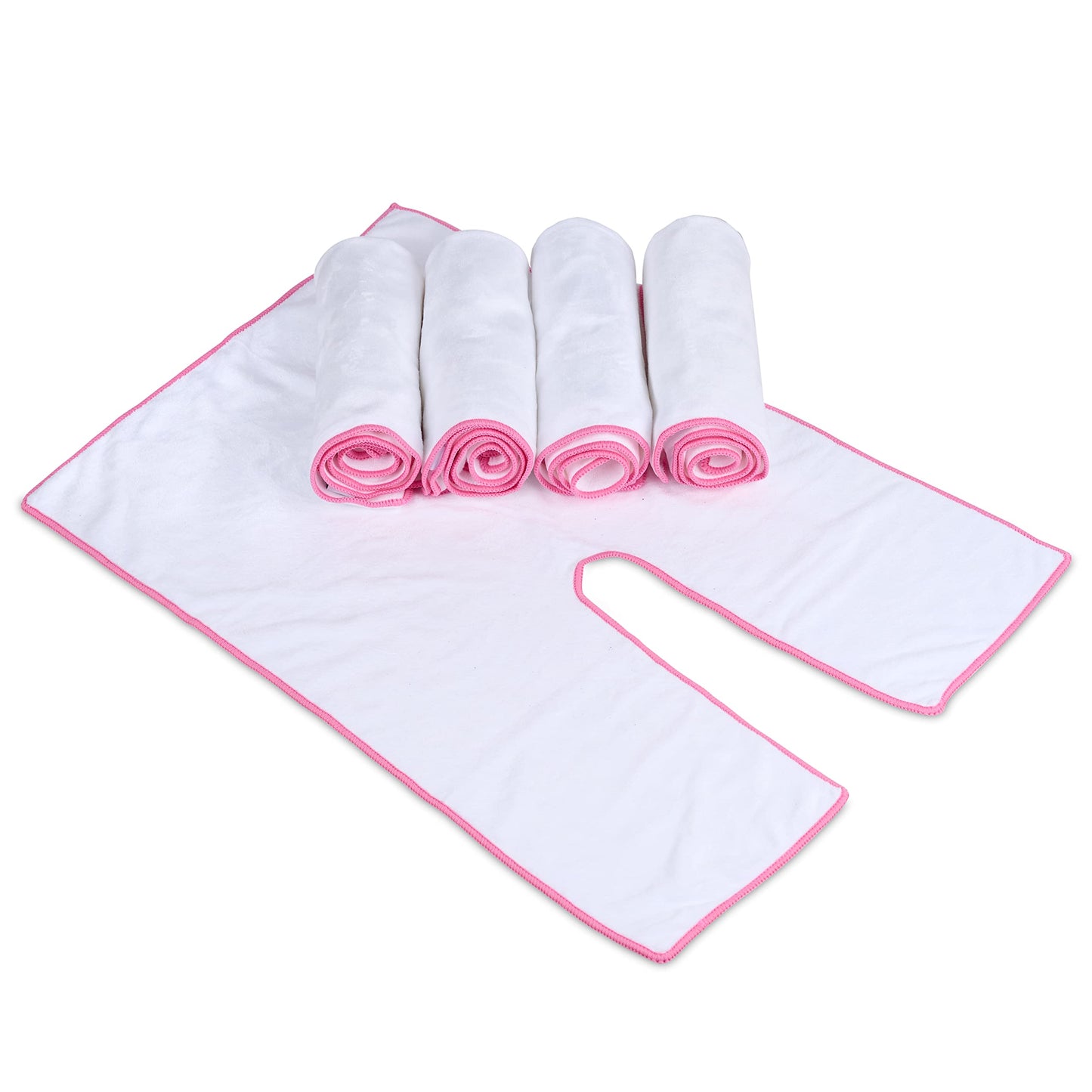 Professional Facial Towels for Estheticians - Soft Microfiber Facial Cloth Towels with Split Design for Day Spa and Salon - 5Pack