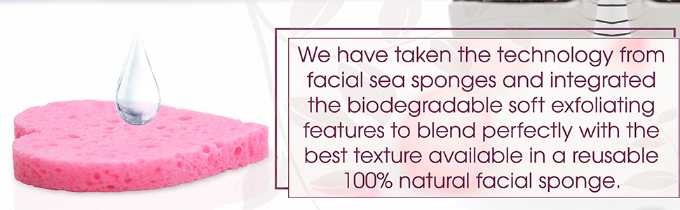 Facial Sponges Compressed Natural Cellulose Sponge for Face Cleansing (25 count) - Rejuvv by Fushay