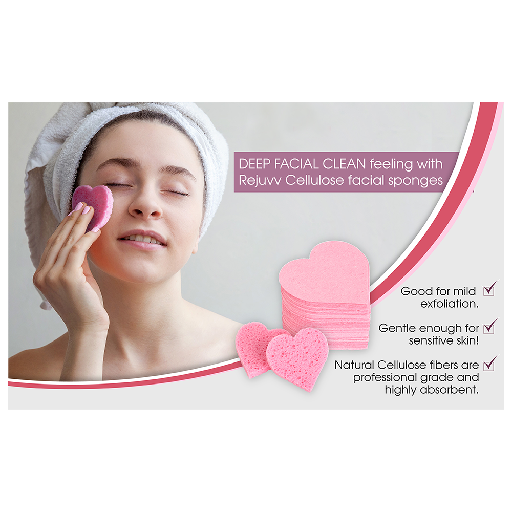 Facial Sponges Compressed Natural Cellulose Sponge for Face Cleansing, Professional use Deep clean