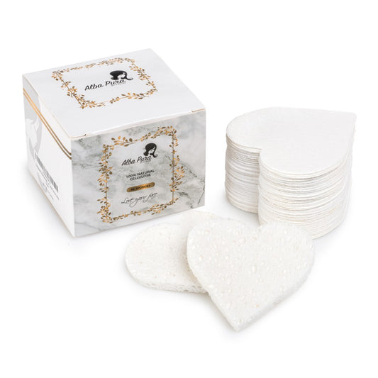 Compressed Facial Sponges for Sensitive Skin 40 count |  Alba Pura by Fushay