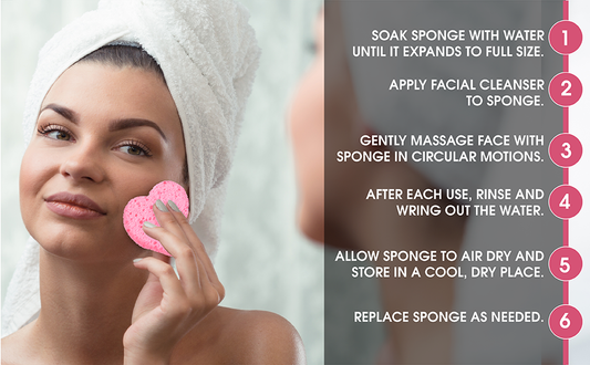 Facial Sponges Compressed Natural Cellulose Sponge for Face Cleansing  (25 count) - Rejuvv by Fushay