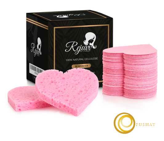 facial sponges natural compressed pink heart aesthetician professional care essentials massage exfoliation sensitive skin makeup remover bath spa women cream