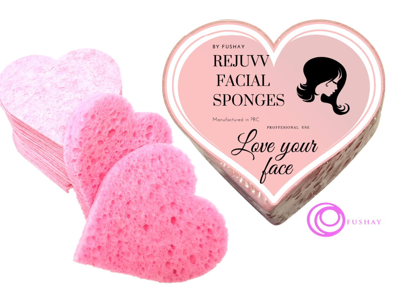 Facial Sponges Compressed Natural Cellulose Sponge for Face Cleansing, Professional use Deep clean